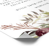 素朴開花メニュー記号 ポスター (角)