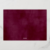 素朴開花幾何フローラ結婚 箔招待状 (裏面)