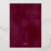 素朴開花幾何学的な水の色のフローラ結婚 箔招待状 (裏面)