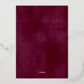 素朴開花幾何学的な水の色のフローラ結婚 箔招待状 (裏面)