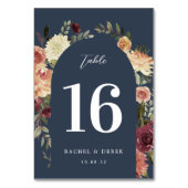 素朴開花水彩フローラアーチ テーブルナンバー (正面)