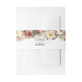 素朴開花秋花と緑結婚の 招待状ベリーバンド