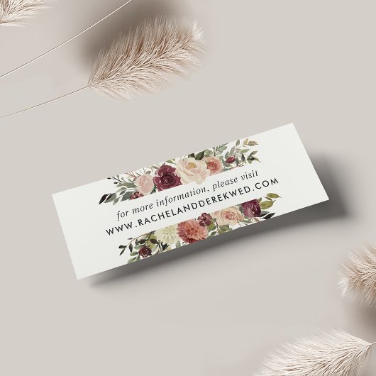 素朴開花結婚のWebサイトカード |ミニ