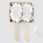 素朴開花結婚式 プログラム ハンドファン (正面&裏面)