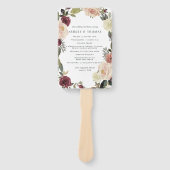 素朴開花結婚式 プログラム ハンドファン (正面)