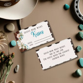 素朴開花「キス数を推測」ブライダルゲーム エンクロージャーカード