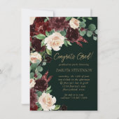 素朴開花 |テラコッタとマルサラ卒業 招待状 (正面)