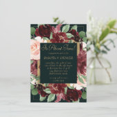 素朴開花 |テラコッタとマルサラ婚約 招待状 (スタンド正面)