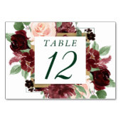 素朴開花 |テラコッタ&マルサラレッドリース テーブルナンバー (正面)