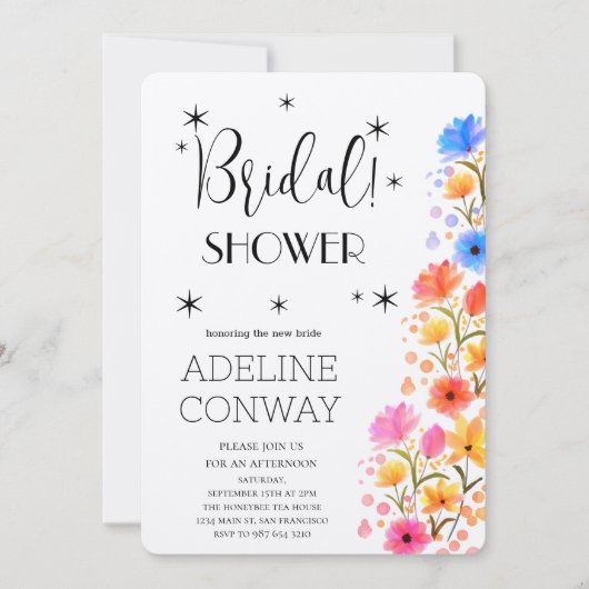 素朴開花&ブライダルドリームズ 招待状 (正面)