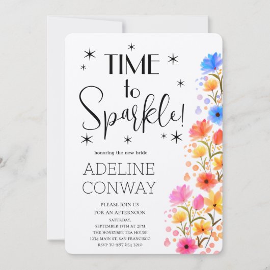 素朴開花&ブライダルドリームズ 招待状 (正面)