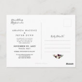 素朴開花、ブルゴーニュの花の保存日付 ポストカード (裏面)