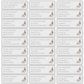 素朴開花 |個々のゲスト住所 シール (正面)