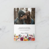 素朴開花 |写真結婚のサンキューカード サンキューカード (内部)