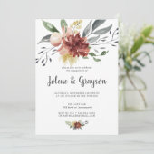 素朴開花 |婚約パーティ招待状 (スタンド正面)