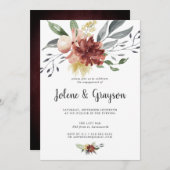 素朴開花 |婚約パーティ招待状 (正面/裏面)