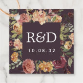 素朴開花 |水彩フレーム結婚ズ フェイバータグ (正面)