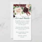 素朴開花 | TerracottaとMarsalaの赤い写真 サンキューカード (正面)