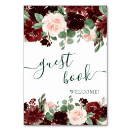 素朴開花 | TerracottaとMarsala Guest Book テーブルナンバー