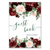 素朴開花 | TerracottaとMarsala Guest Book テーブルナンバー (裏面)