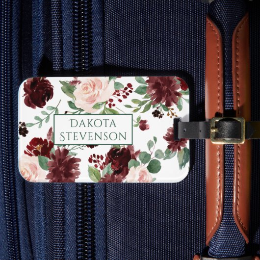 素朴開花 | TerracottaとMarsala Monogram ラゲッジタグ (正面インサイチュ4)