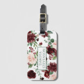 素朴開花 | TerracottaとMarsala Monogram ラゲッジタグ (正面縦)