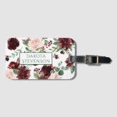 素朴開花 | TerracottaとMarsala Monogram ラゲッジタグ (正面横)