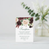 素朴開花 | TerracottaとMarsala Redフローラ エンクロージャーカード (スタンド正面)