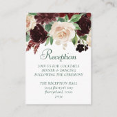 素朴開花 | TerracottaとMarsala Redフローラ エンクロージャーカード (正面)