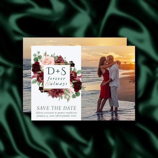 素朴開花 | TerracottaとMarsala Red 2の写真 セーブザデート