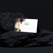 素朴開花 | TerracottaとMarsala Red Bouquet プレイスカード