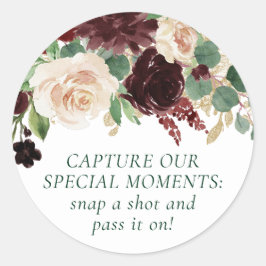 素朴開花 | TerracottaとMarsala Red Camera ラウンドシール