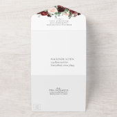 素朴開花 | TerracottaとMarsala Red Entree オールインワン招待状 (外側)