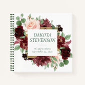 素朴開花 | Terracottaレッドフォトゲストブック ノートブック (正面)