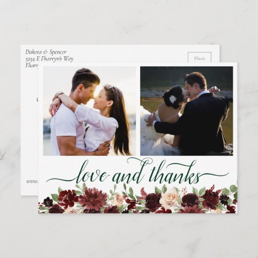 素朴開花 | Terracotta 2フォトラブと感謝してい ポストカード (正面/裏面)