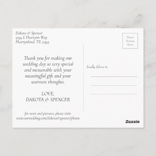 素朴開花 | Terracotta 2フォトラブと感謝してい ポストカード (裏面)