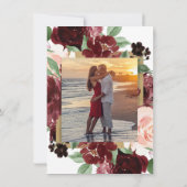 素朴開花 | Terracotta Marsalaフォトモノグラム 招待状 (裏面)