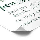 素朴開花 | Terracotta Marsala Redオープンバー ポスター (角)