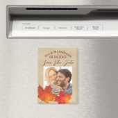 素朴離れ秋の結婚式保存日 マグネット (インサイチュ (食洗機))