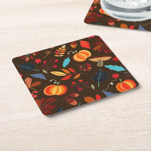 素朴離れ&パンプキンズコースター スクエアペーパーコースター (アングル)