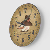 素朴雪だるま ラージ壁時計 (傾斜)