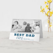 素朴青最高のパパの父`s日3フォトコラージュ カード (黄色い花)