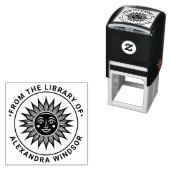 素朴顔付きSun Rays #2ライブラリブック名 セルフインキングスタンプ (インサイチュ)