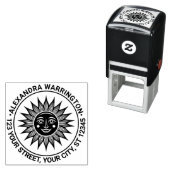 素朴顔付きSun Rays #2名差出人住所 セルフインキングスタンプ (インサイチュ)