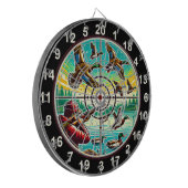 素朴飛んでいるダックス目標 ダーツボード (正面左)