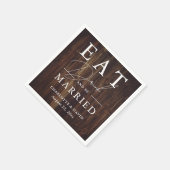 素朴食べドリンクとビー結婚したズ結婚 スタンダードカクテルナプキン (角)