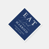 素朴食べドリンクとベ結婚したイ・ネ結婚イ・ブルー スタンダードカクテルナプキン (角)