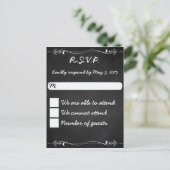 素朴食べChalkboard Drink Be結婚した 結婚 S インビテーションポストカード (スタンド正面)