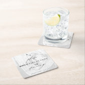 素朴飲み物は飲まない踊り スクエアペーパーコースター (インサイチュ)