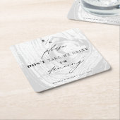 素朴飲み物は飲まない踊り スクエアペーパーコースター (アングル)